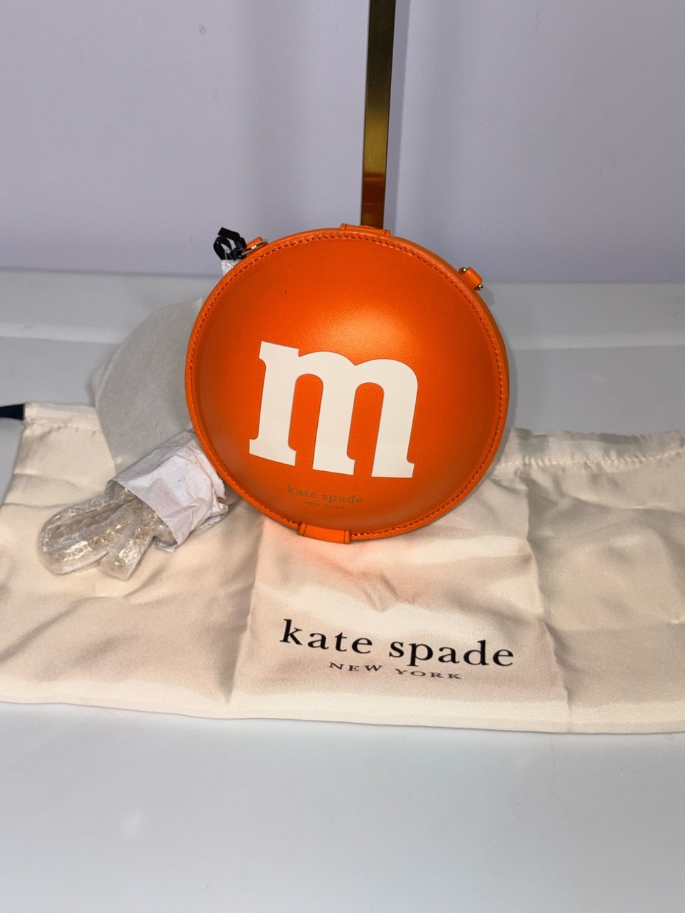 kate spade Orange Round Crossbody with Colorful Candy Lining